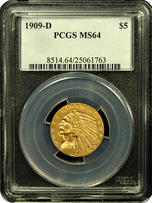$5 Indian Gold MS-64 Quality