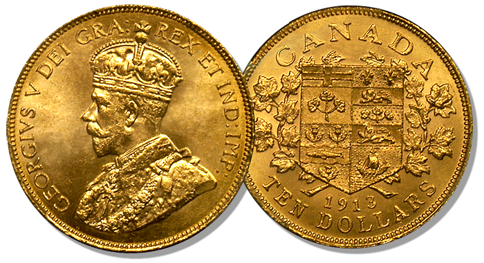 1913/1914 | $10 Gold Canadian | MS 63 | Both Sides
