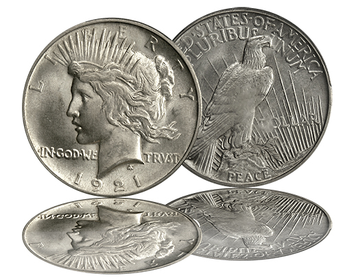 Peace Silver Dollars NGC/PCGS MS-65 - Both Sides