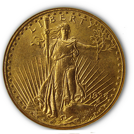 $20 Saint-Gaudens Gold Coin NGC/PCGS MS-63 - Obverse $20 Saint-Gaudens Gold Coin NGC/PCGS MS-63 - Obverse