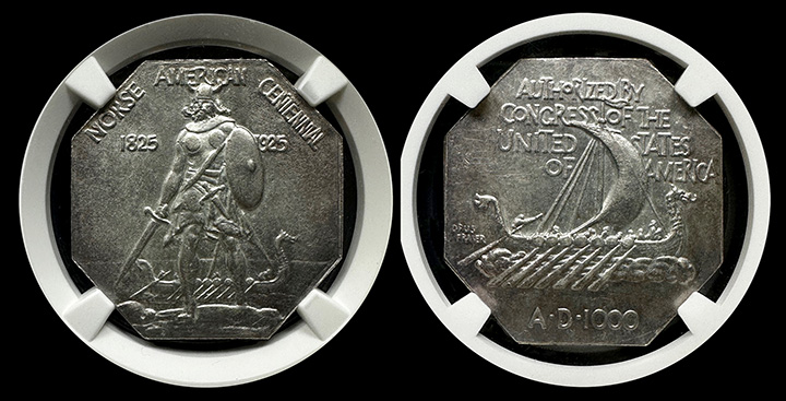 1925 | Norse American Medal | NGC MS64 | Both Sides 1925 | Norse American Medal | NGC MS64 | Both Sides