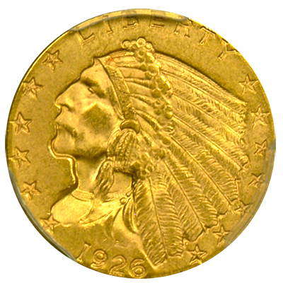 $2.5 Indian Gold MS-63 Quality