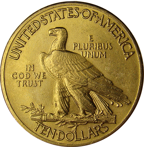 $10 Indian Gold About Uncirculated Quality