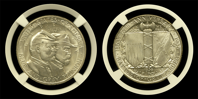 1936 Gettysburg Commemorative Half Dollar | MS65 | Both Sides 1936 Gettysburg Commemorative Half Dollar | MS65 | Both Sides