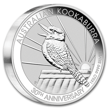1-Kilo Australian Silver Kookaburra (Random Year) 1-Kilo Australian Silver Kookaburra (Random Year)
