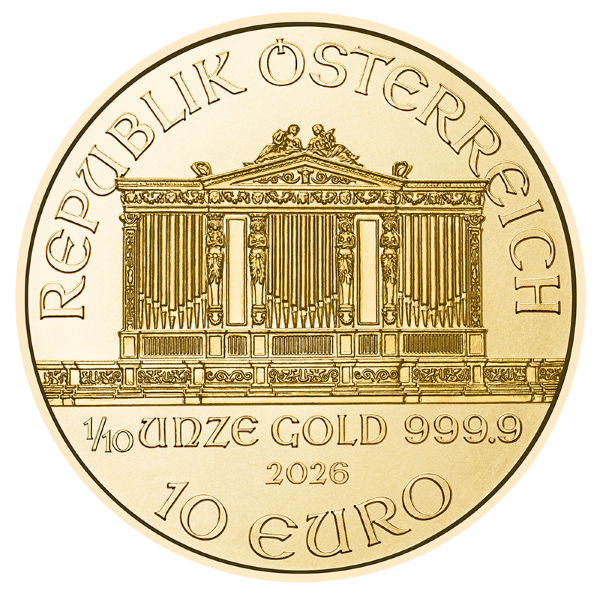 2026 1/10-oz Austrian Gold Philharmonic 