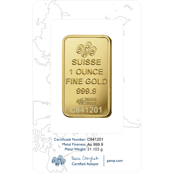 1-oz PAMP Suisse Rosa Gold Bar