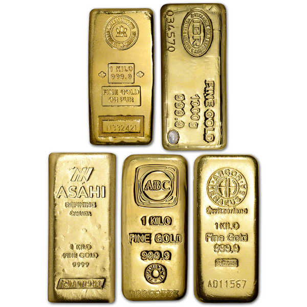1-kilo Gold Bar (Our Choice) Front 1-kilo Gold Bar (Our Choice) Front