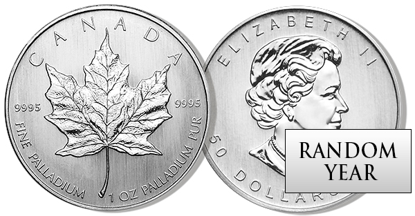 Canadian Palladium Maple Leaf (Random Year) Canadian Palladium Maple Leaf (Random Year)