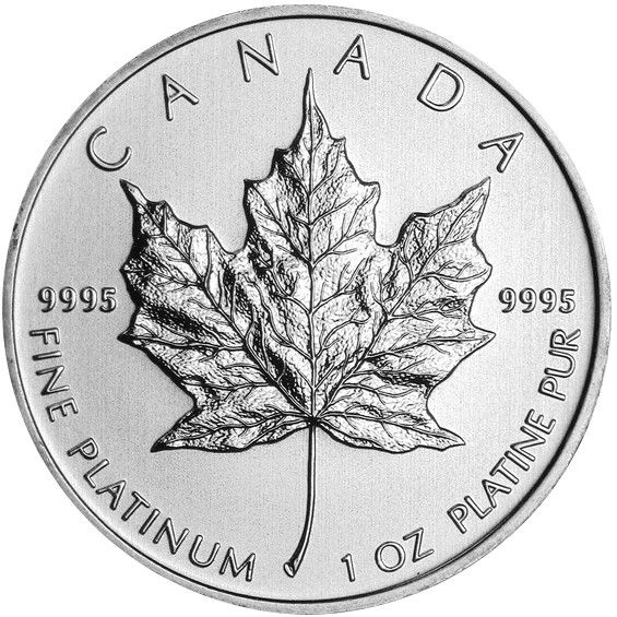 1-oz Platinum Canadian Maple Leaf (Random Year) 1-oz Platinum Canadian Maple Leaf (Random Year)