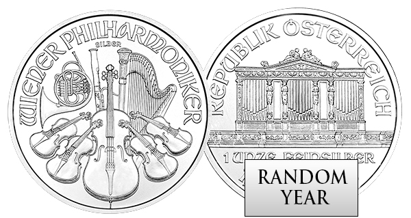 1-oz Austrian Silver Philharmonic (Random Year) 1-oz Austrian Silver Philharmonic (Random Year)