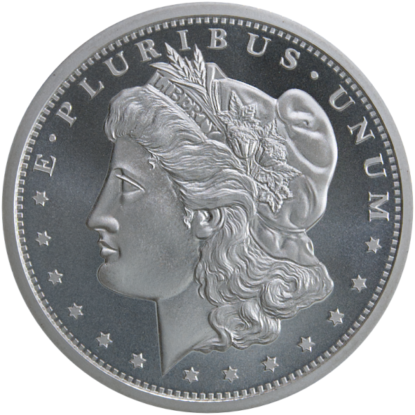 1-oz Silver Morgan Round Obverse 1-oz Silver Morgan Round Obverse