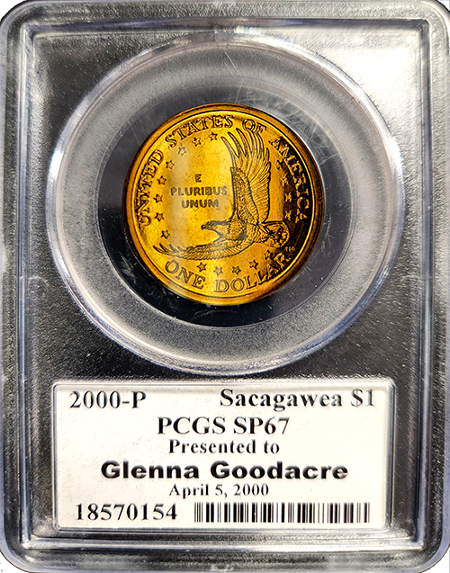 2000 Sacagawea PCGS 1 Dollar SP-67