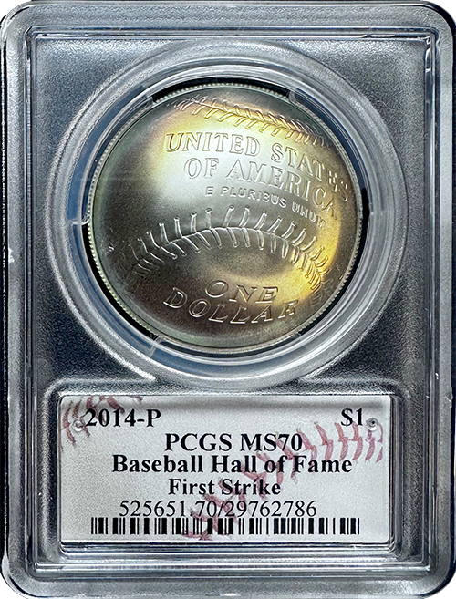 2014 Baseball Hall of Fame Silver Two-Coin Set MS-70 (PCGS)