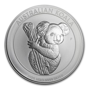 1-Kilo Australian Silver Koala (Random Year) 1-Kilo Australian Silver Koala (Random Year)