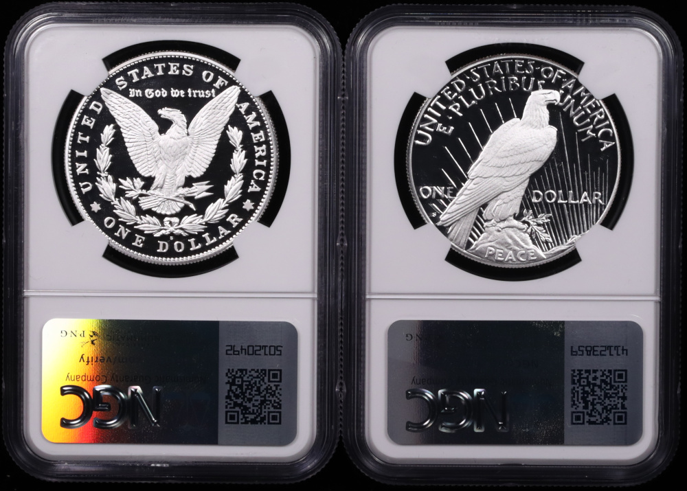 2024-S Morgan & Peace Silver Dollar Set NGC PF-70 Ultra Cameo FDOI