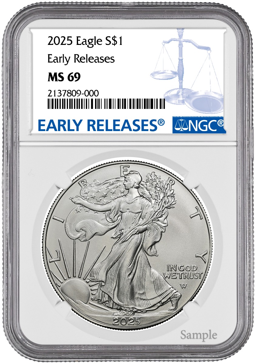2025 1-oz American Silver Eagle MS-69 (NGC)