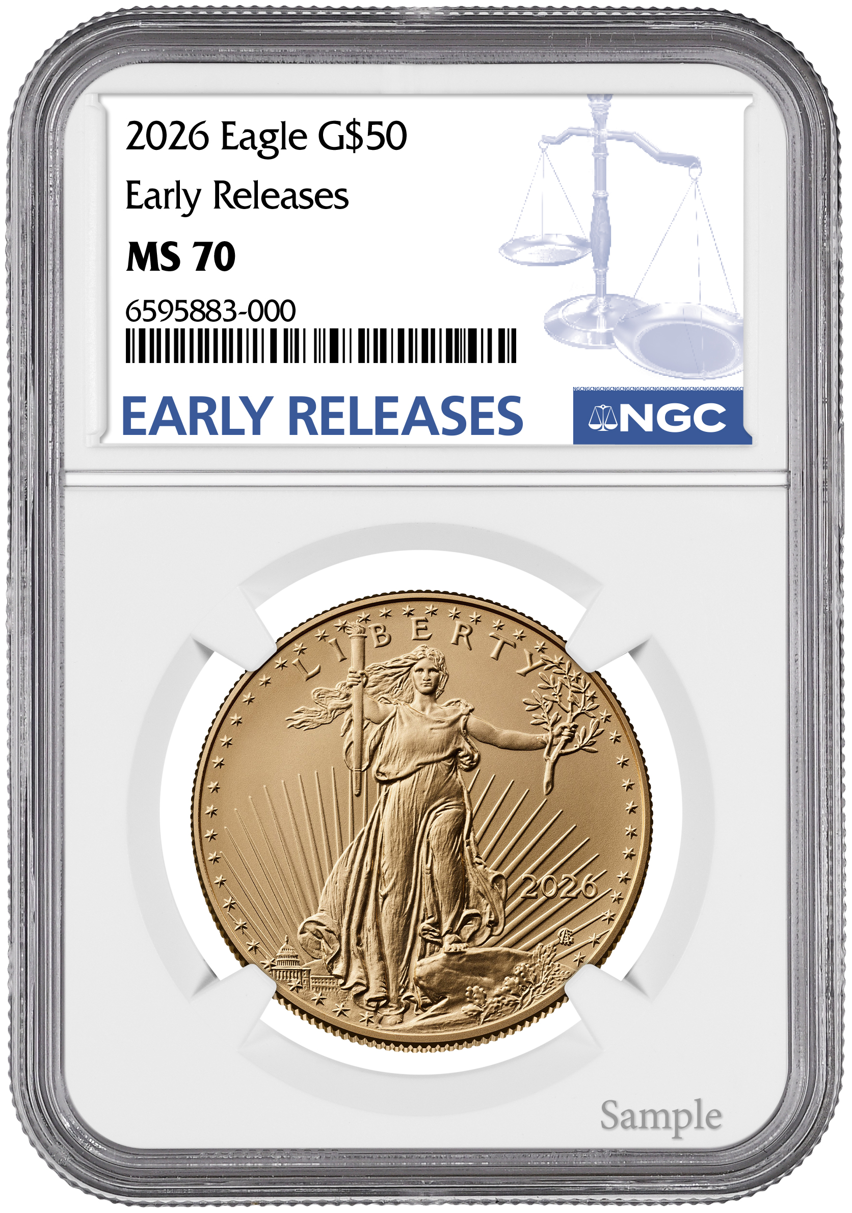 2026 1-oz American Gold Eagle MS-70 (NGC)