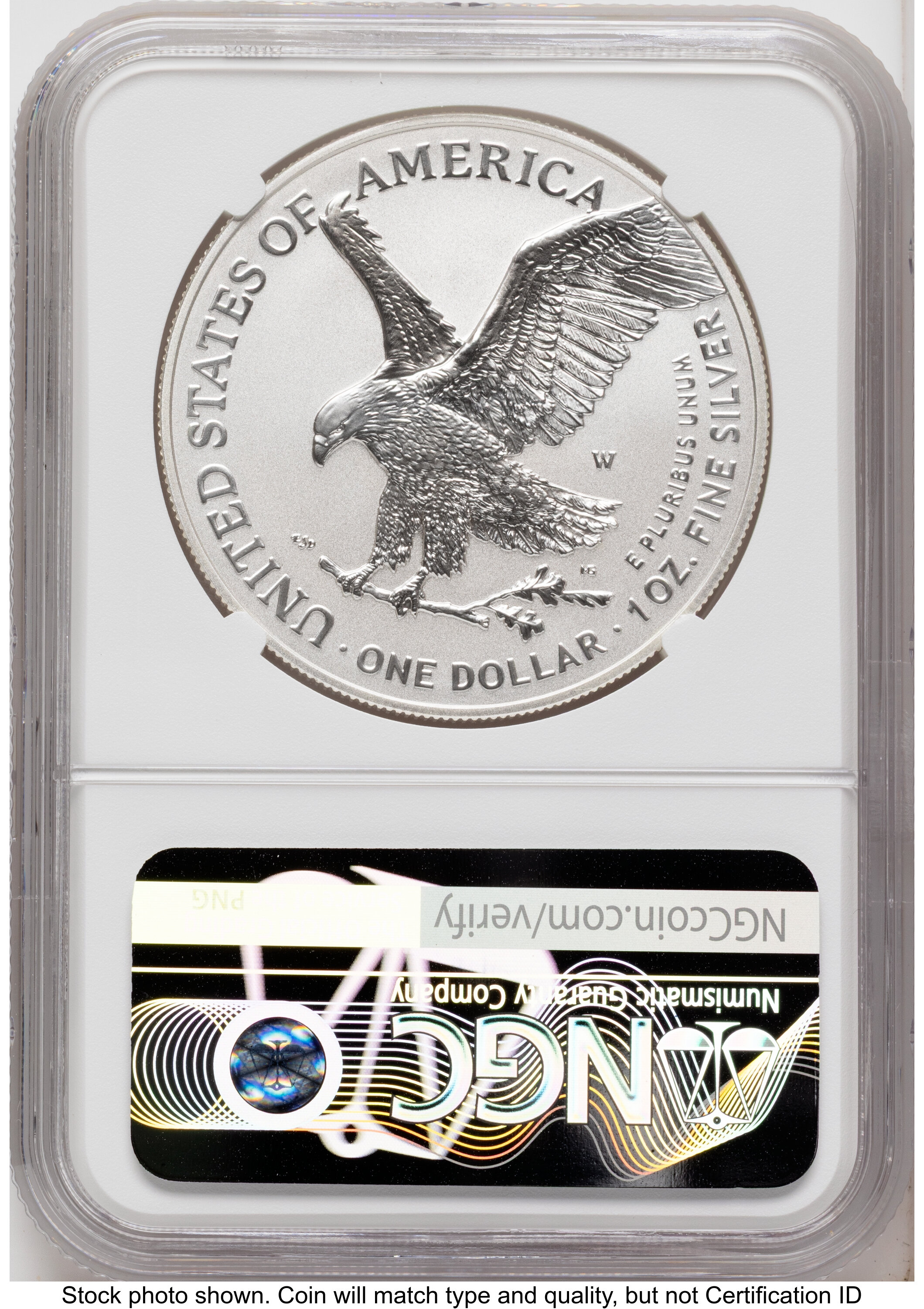 1776-2026-W $1 Silver Eagle Liberty Bell 250th Anniversary Privy Enhanced Finish First Day of Issue NGC MS-70 Reverse in Holder 1776-2026-W $1 Silver Eagle Liberty Bell 250th Anniversary Privy Enhanced Finish First Day of Issue NGC MS-70 Reverse in Holder