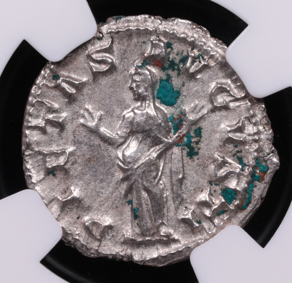 238-244 AD Roman Empire Gordian III Silver Denarius NGC Choice Extremely Fine Reverse 238-244 AD Roman Empire Gordian III Silver Denarius NGC Choice Extremely Fine Reverse