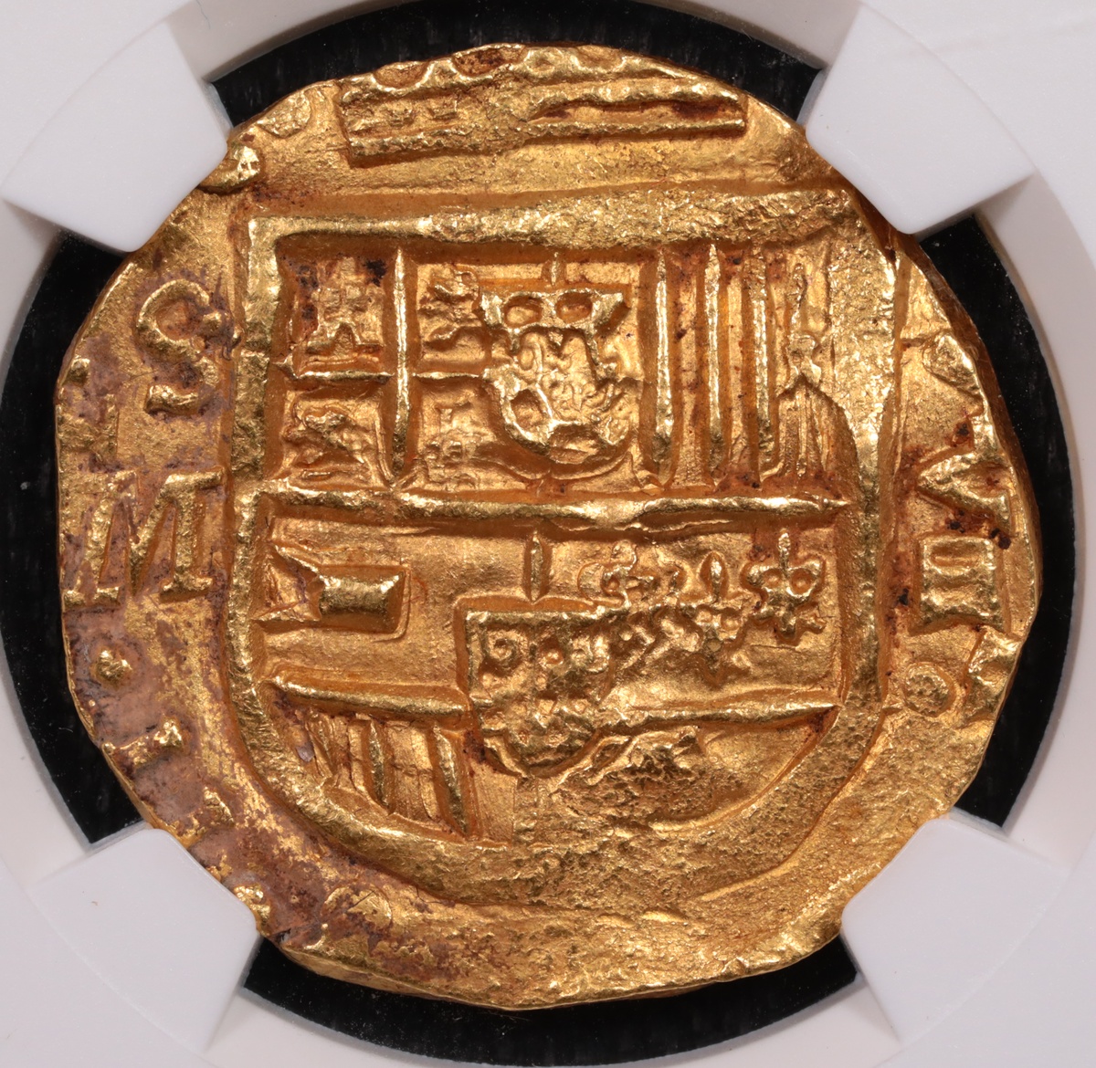 1670/9 Seville, Spain 8 Escudo NGC MS-63 Obverse 1670/9 Seville, Spain 8 Escudo NGC MS-63 Obverse