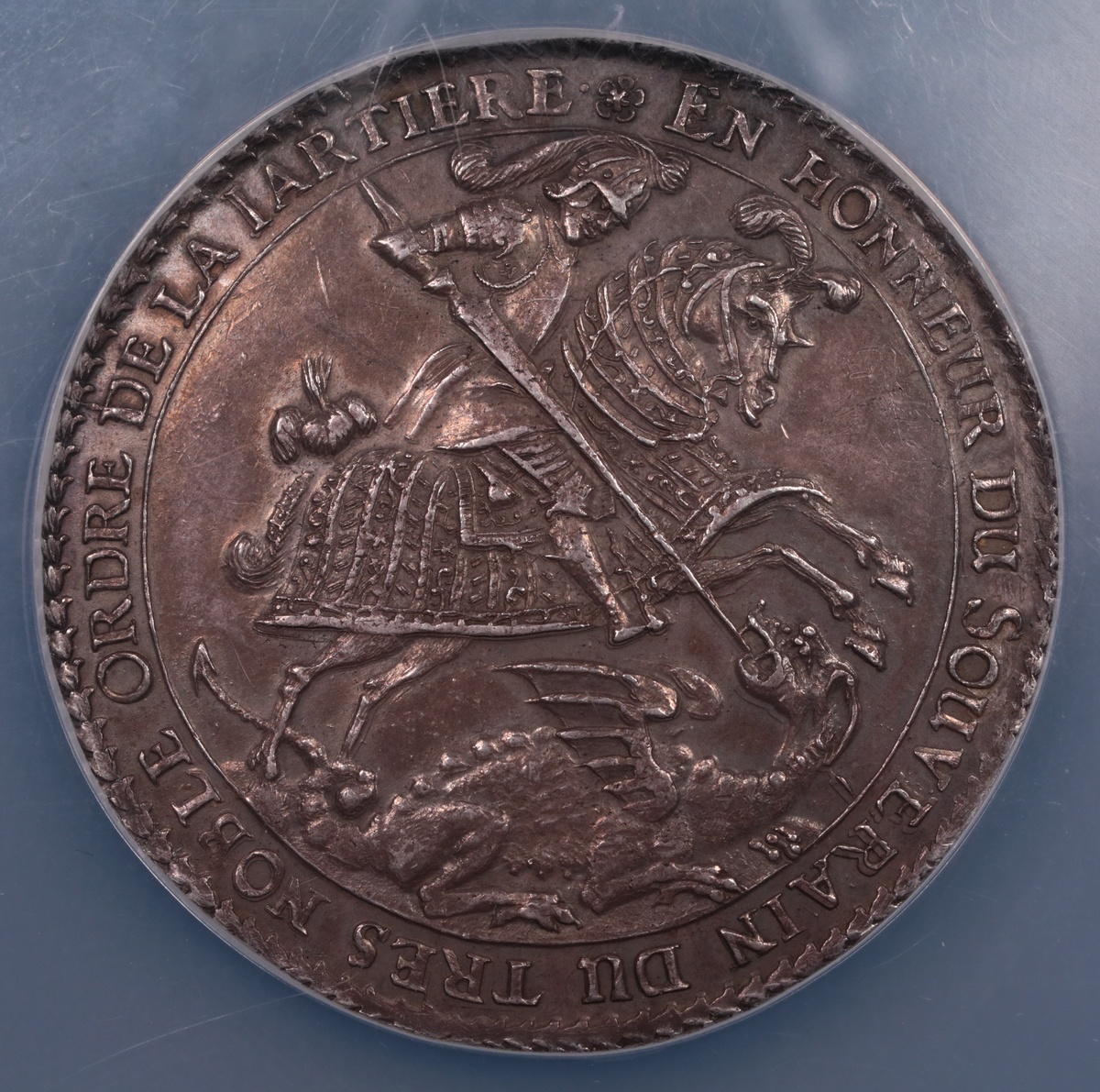 1678 Saxony, Germany 1 Taler Order of the Garter NGC AU-55 Obverse 1678 Saxony, Germany 1 Taler Order of the Garter NGC AU-55 Obverse