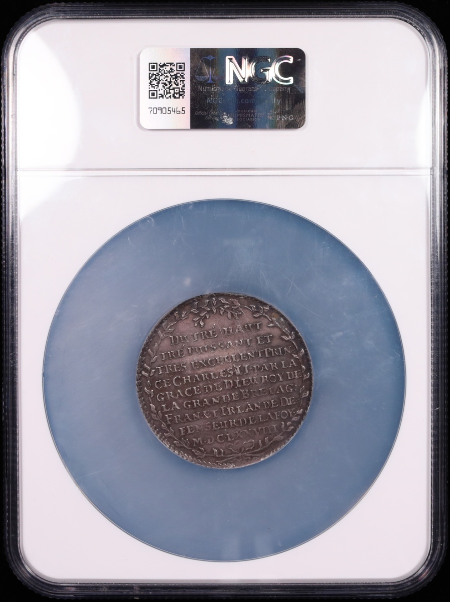 1678 Saxony, Germany 1 Taler Order of the Garter NGC AU-55 Reverse in Holder 1678 Saxony, Germany 1 Taler Order of the Garter NGC AU-55 Reverse in Holder
