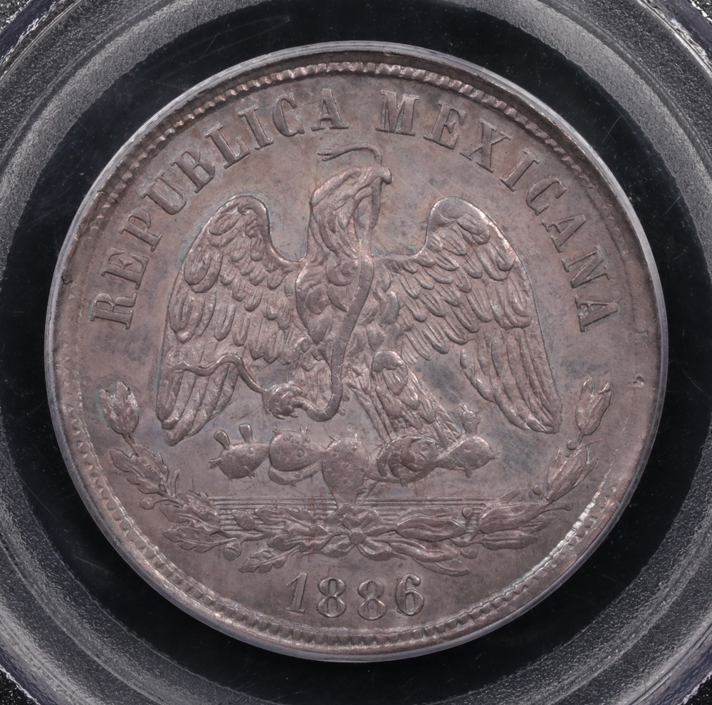 1886-Mo Mexico 50 Centavos PCGS MS-63 Reverse