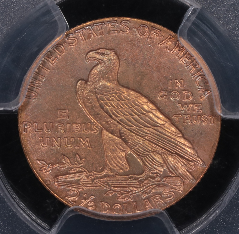 1911-D $2.50 Indian Gold PCGS MS-64 Strong D Reverse 1911-D $2.50 Indian Gold PCGS MS-64 Strong D Reverse