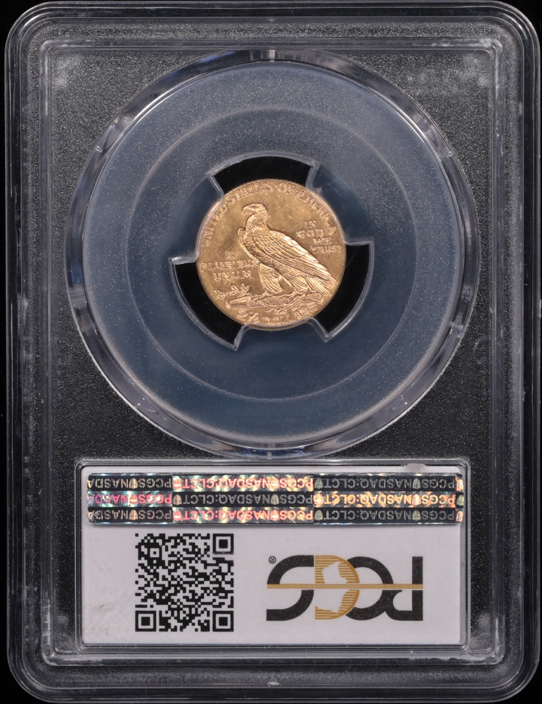 1914 $2.50 Indian Head Gold PCGS MS-64 Reverse in Holder - Back of Slab 1914 $2.50 Indian Head Gold PCGS MS-64 Reverse in Holder - Back of Slab