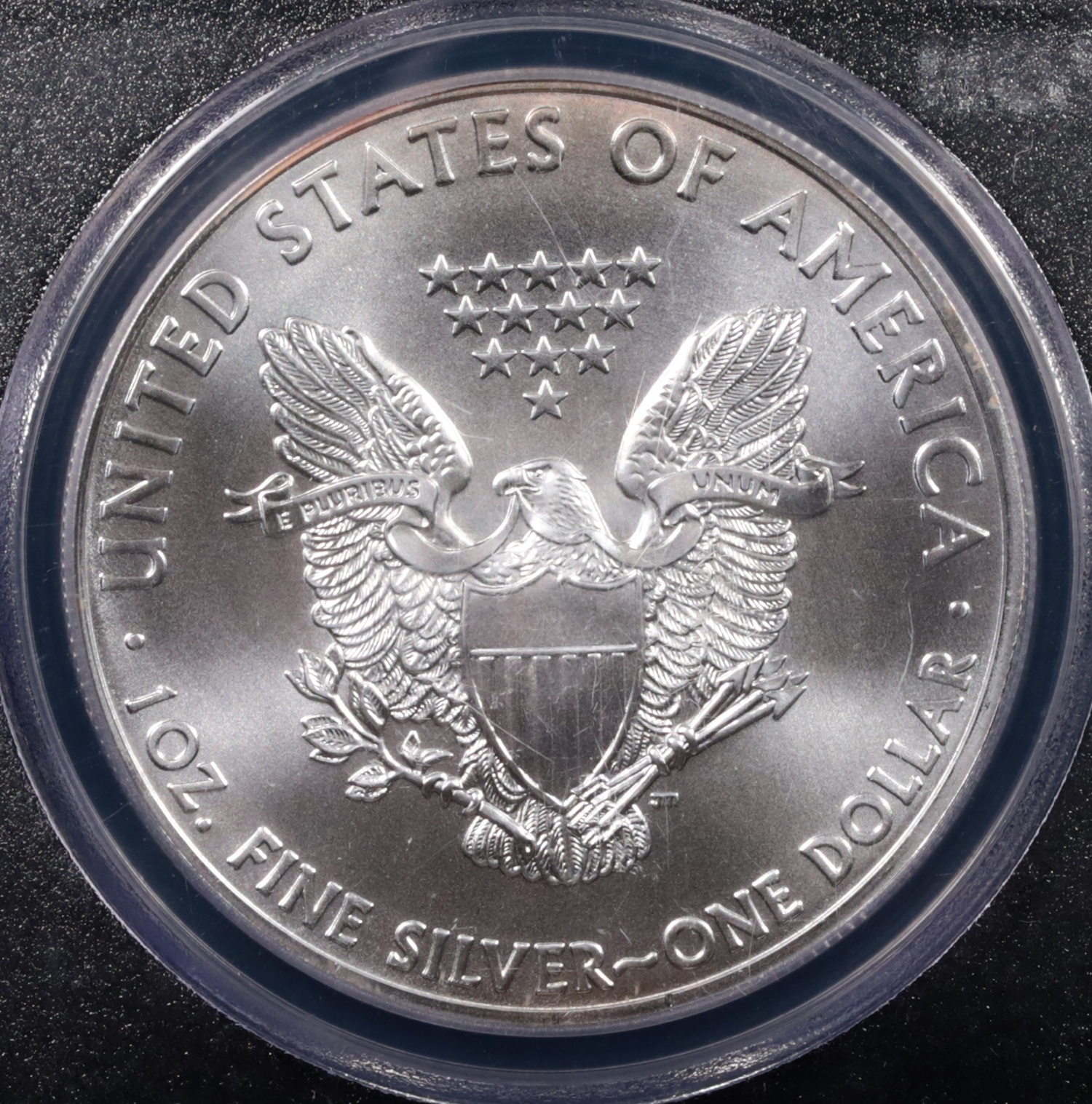 2013-(W) 1-oz Silver American Eagle Struck at West Point First Strike PCGS MS-70 Reverse 2013-(W) 1-oz Silver American Eagle Struck at West Point First Strike PCGS MS-70 Reverse