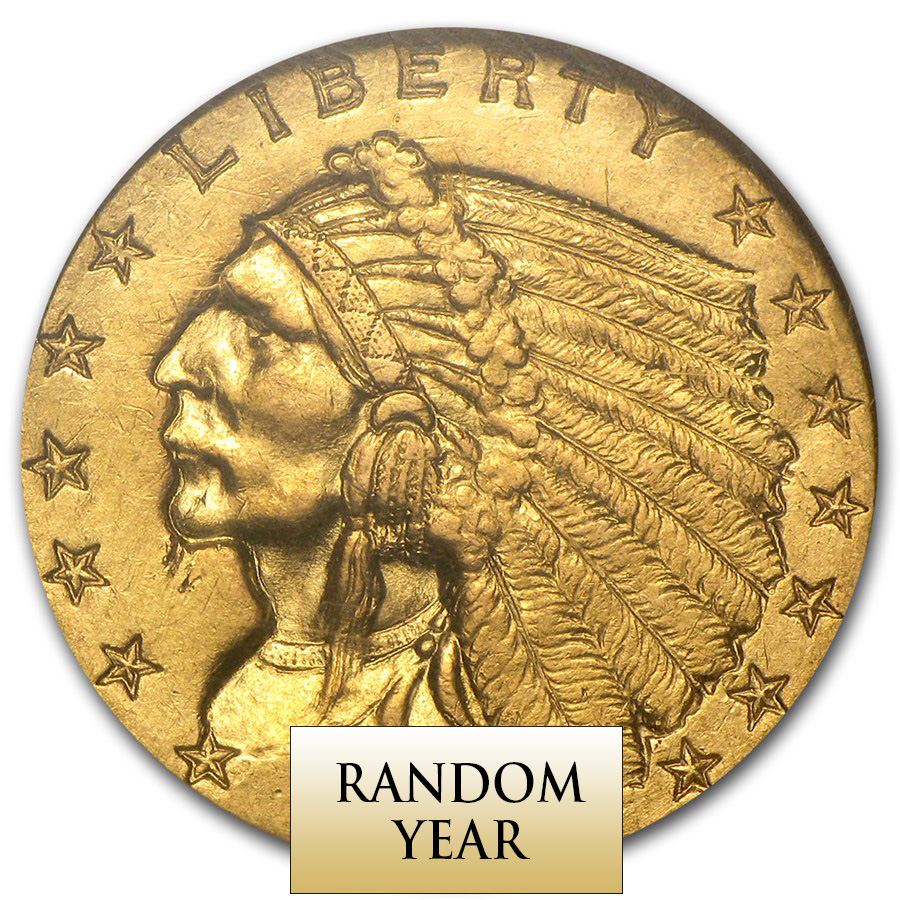 $2.5 Indian Gold MS-62 Quality