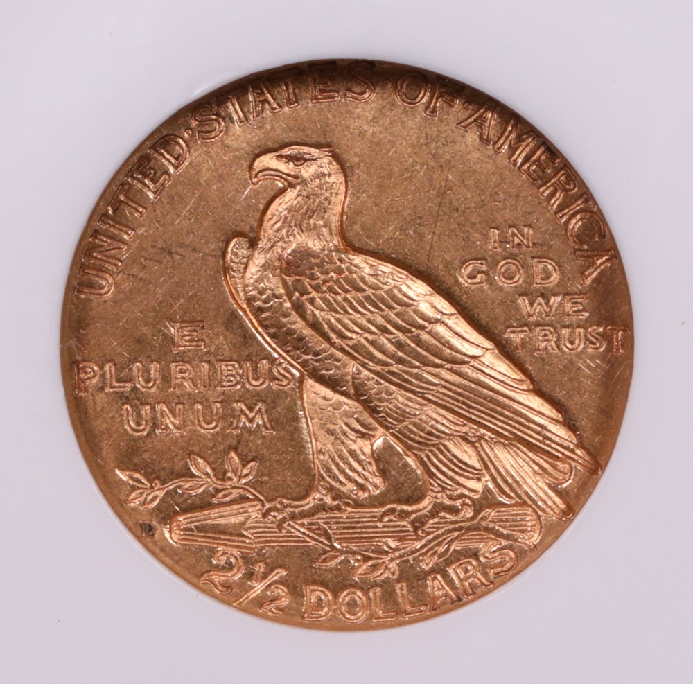 1925-D $2.50 Indian Gold NGC MS-62