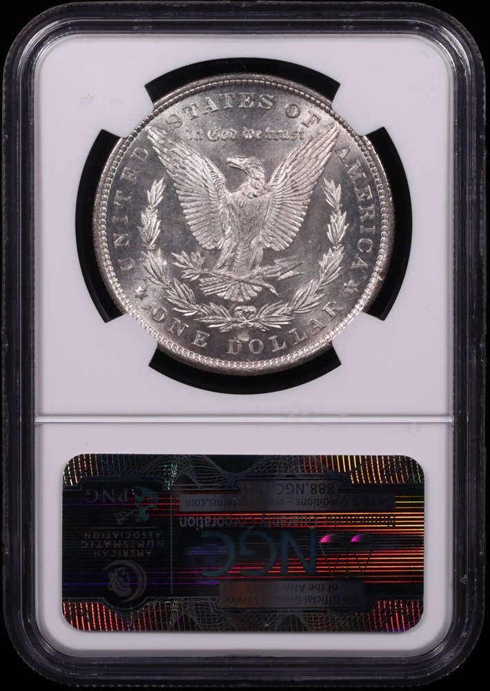 1879-S Morgan Silver Dollar Reverse Struck Through Mint Error NGC MS-64+ Reverse in Holder
