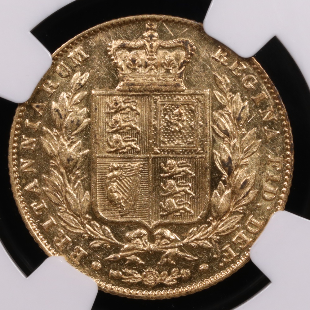 1843 Britain Gold Sovereign SS New York Shipwreck NGC XF-45