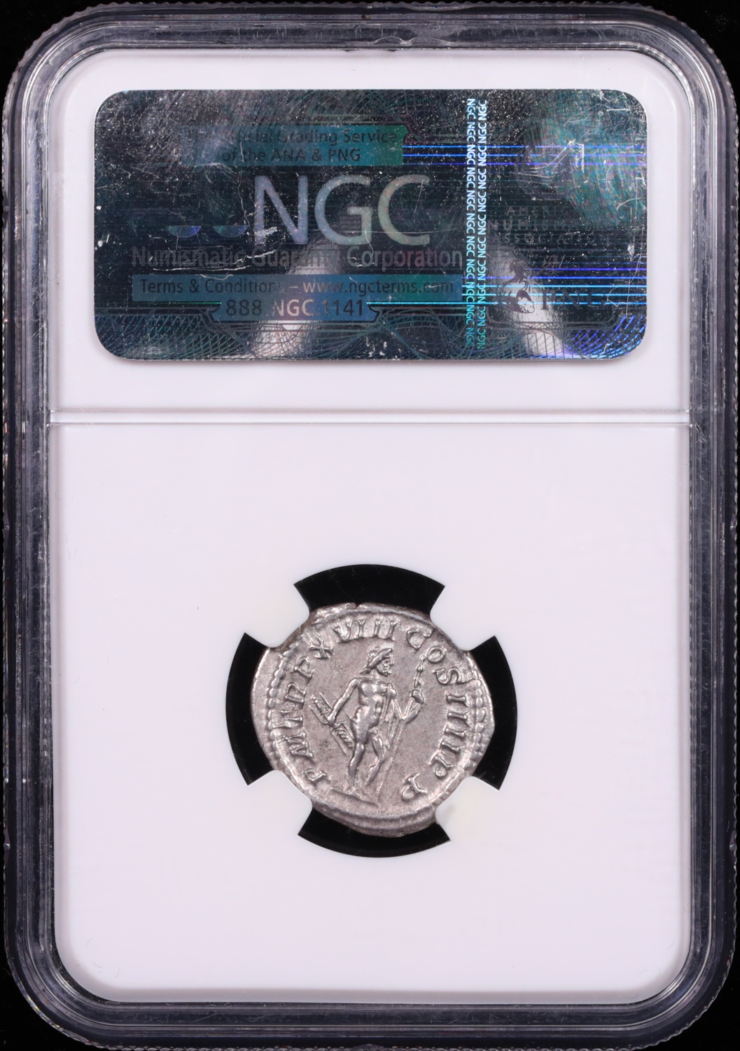 198-217 AD Roman Empire Caracalla Silver Denarius Seven Hills Hoard NGC Extremely Fine Reverse in Holder 198-217 AD Roman Empire Caracalla Silver Denarius Seven Hills Hoard NGC Extremely Fine Reverse in Holder