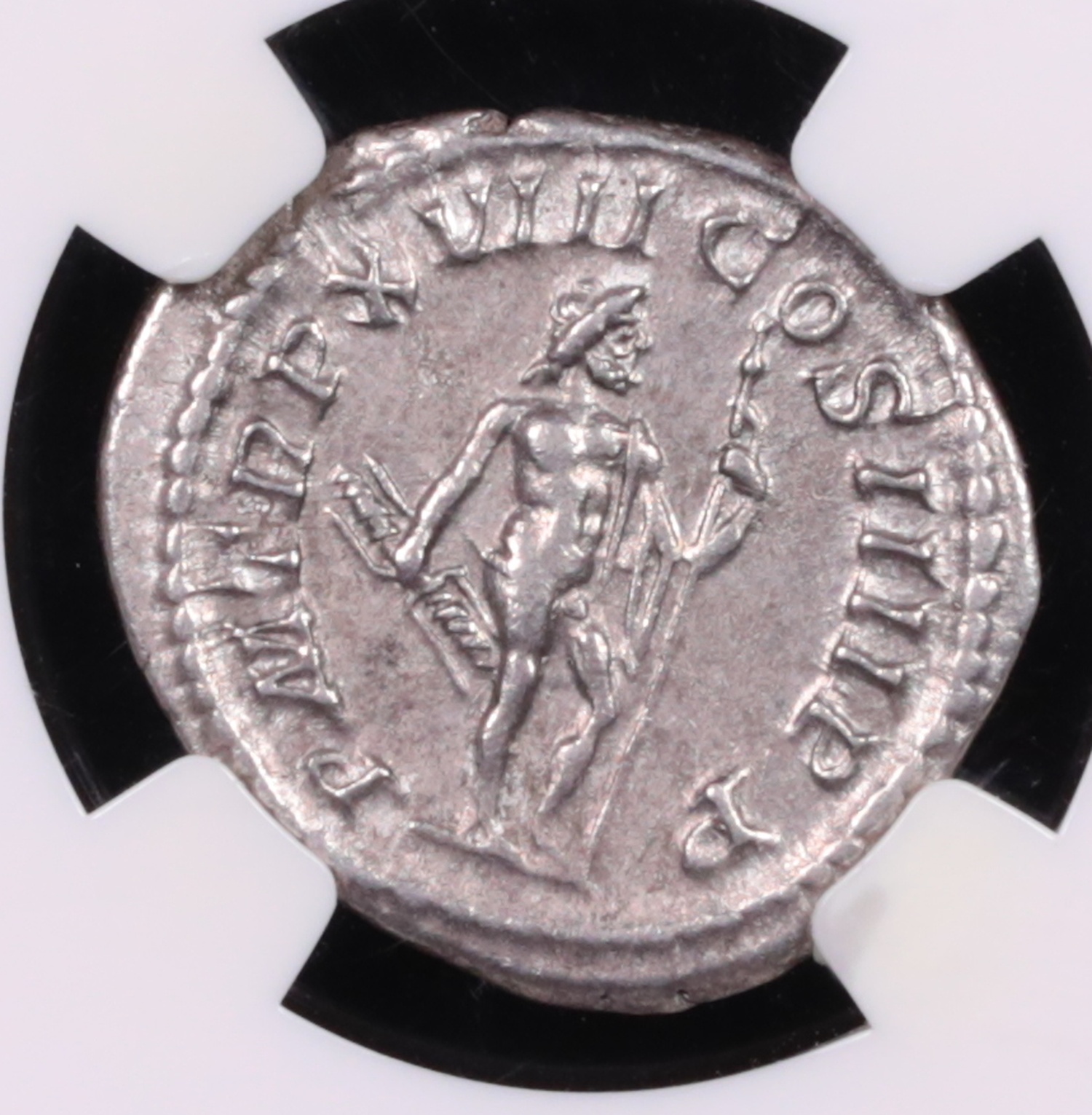 198-217 AD Roman Empire Caracalla Silver Denarius Seven Hills Hoard NGC Extremely Fine Reverse 198-217 AD Roman Empire Caracalla Silver Denarius Seven Hills Hoard NGC Extremely Fine Reverse