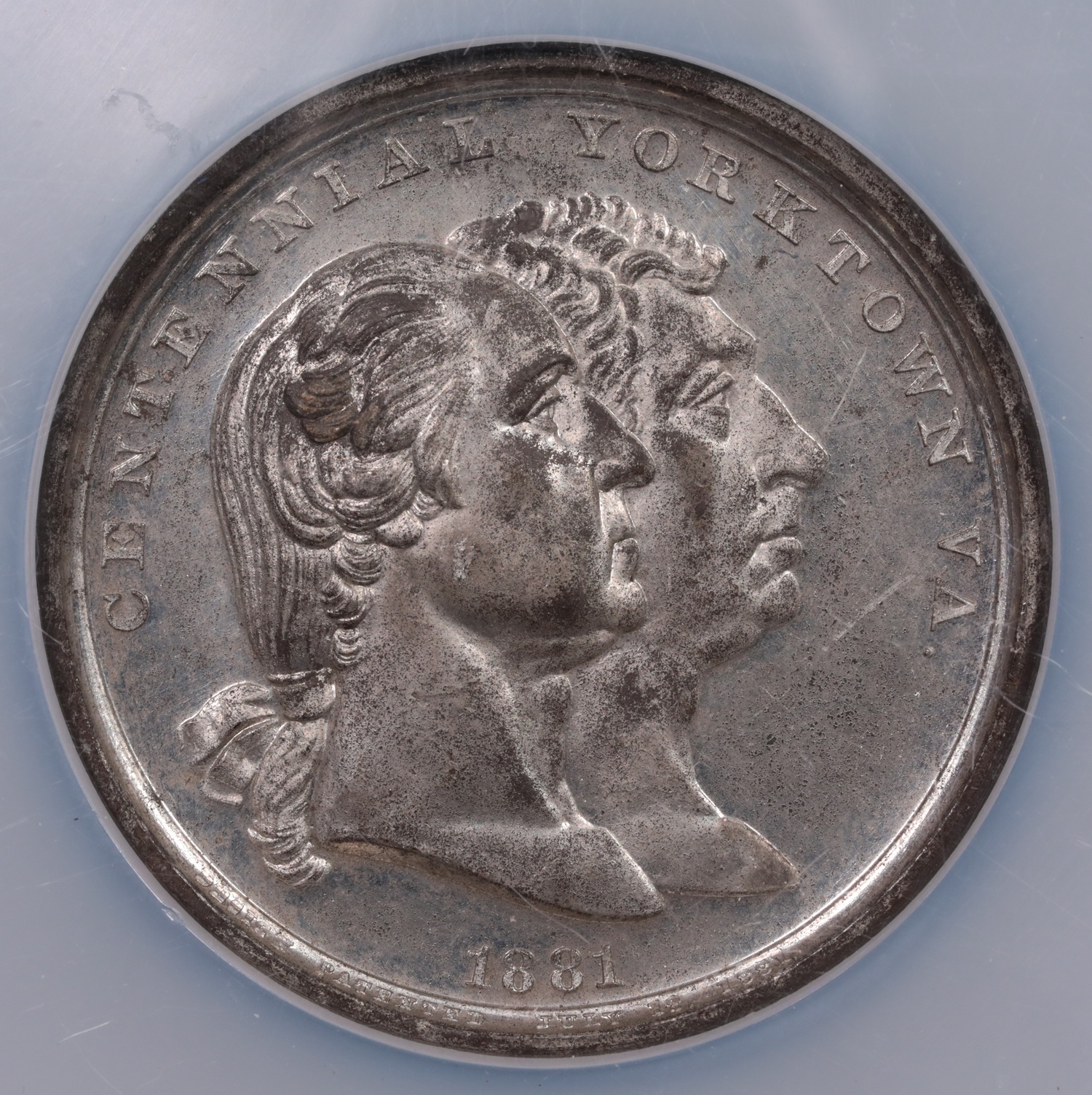 1881 Surrender at Yorktown Revolution Centennial Medal B-452C NGC MS-62 Obverse 1881 Surrender at Yorktown Revolution Centennial Medal B-452C NGC MS-62 Obverse