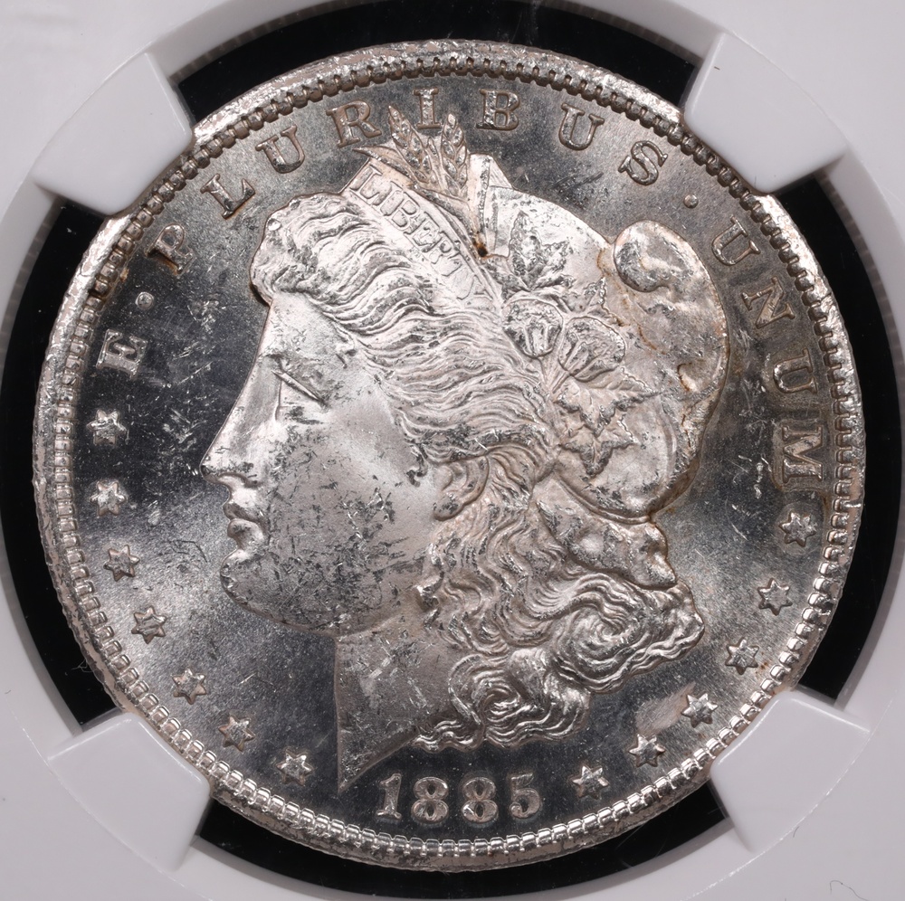1885-CC Morgan Silver Dollar NGC MS-62 PL