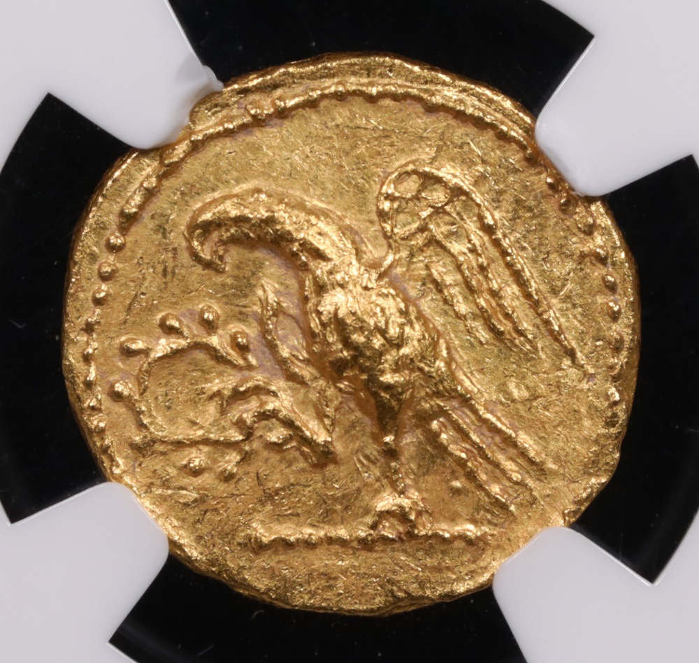 After 54 BC Thracian or Scythian Coson Gold Stater NGC Mint State 5x5