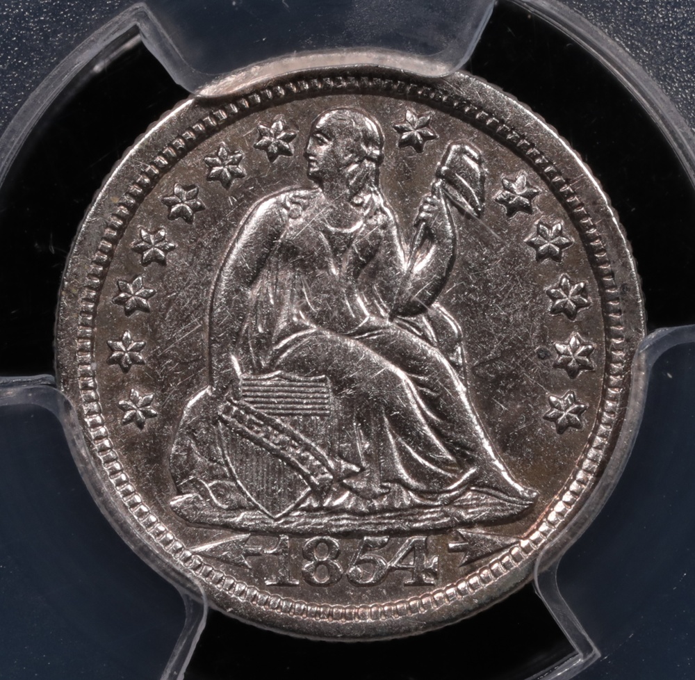 1854-O Seated Liberty Dime SS Central America PCGS XF-40 Obverse 1854-O Seated Liberty Dime SS Central America PCGS XF-40 Obverse