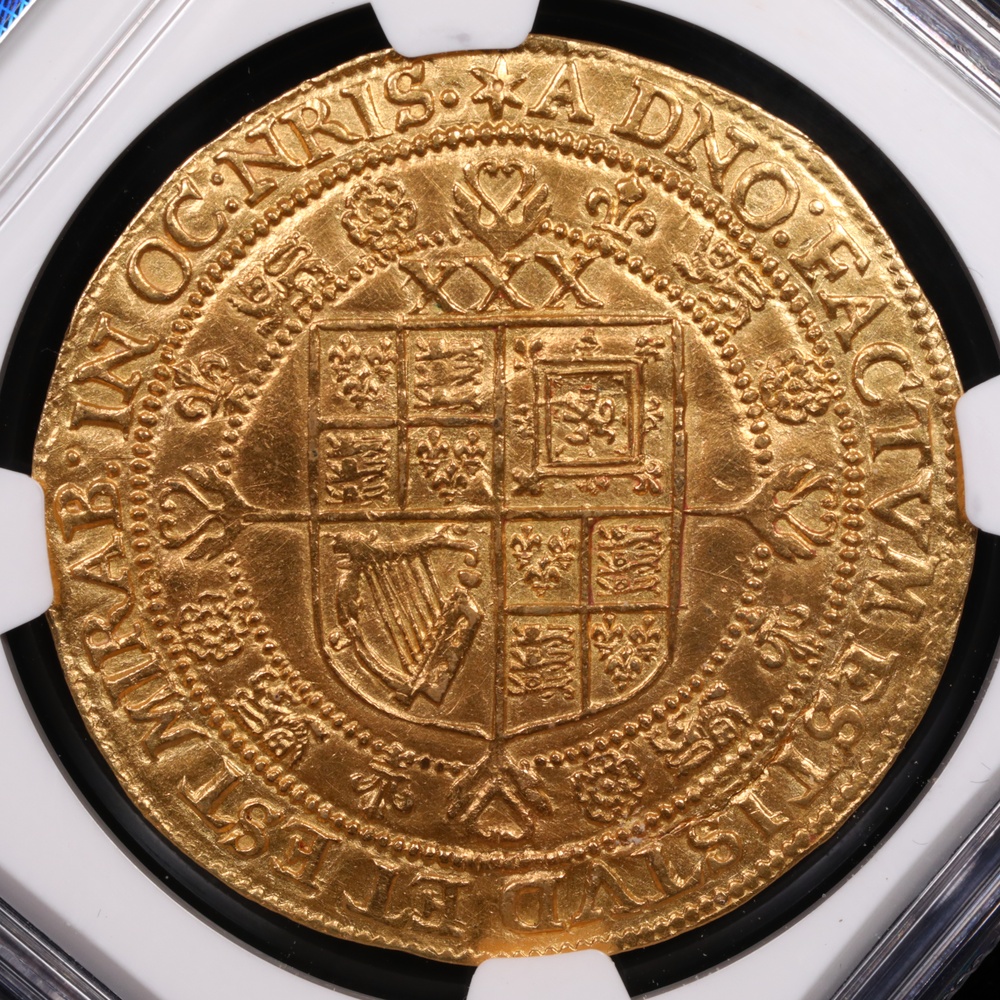 1619-1624 England Ryal James I Gold NGC MS-62