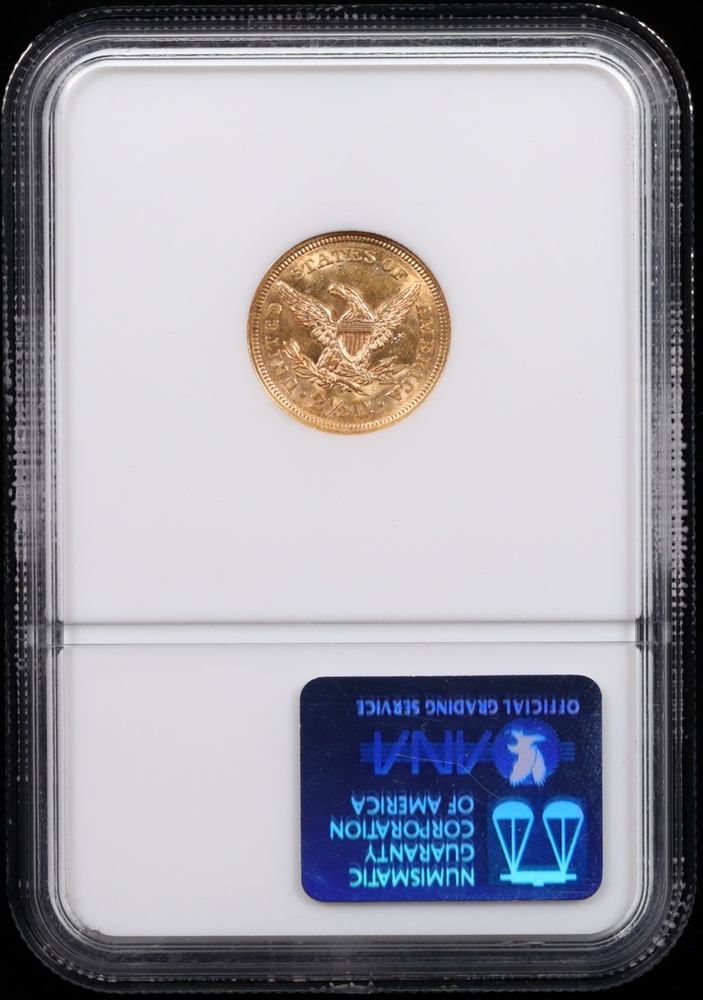 1857 $2.50 Liberty Gold NGC MS-62 Reverse in Holder 1857 $2.50 Liberty Gold NGC MS-62 Reverse in Holder