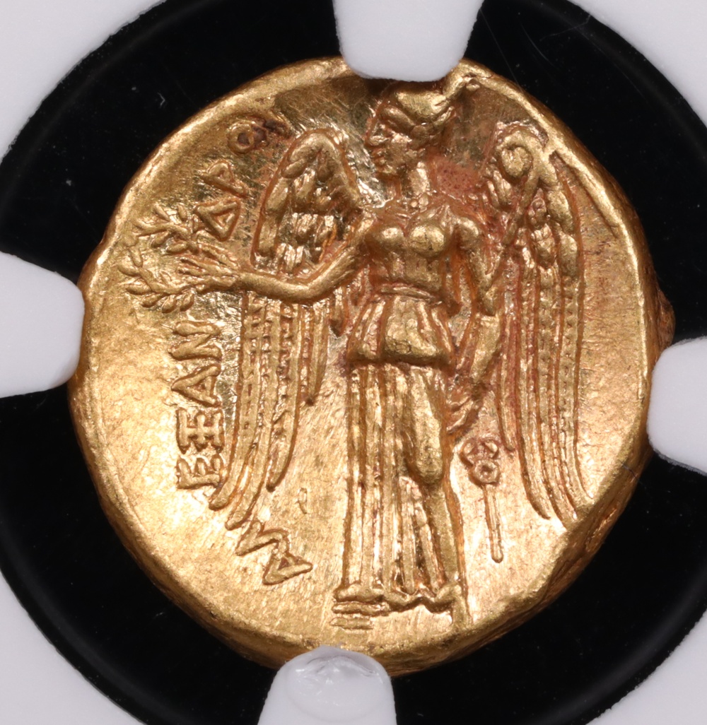 336-323 BC Alexander the Great "Lifetime Issue" Gold Stater NGC Mint State 5x5
