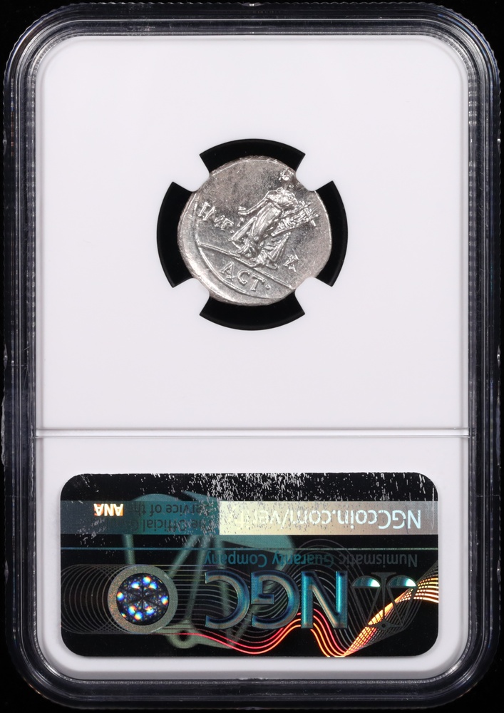 27 BC-14 AD Roman Empire Augustus Silver Denarius NGC Mint State 4x4 Reverse in Holder 27 BC-14 AD Roman Empire Augustus Silver Denarius NGC Mint State 4x4 Reverse in Holder
