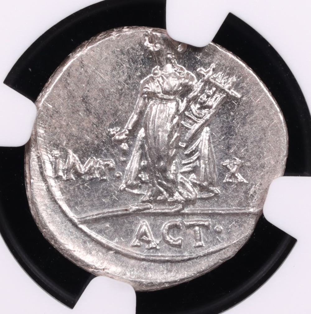 27 BC-14 AD Roman Empire Augustus Silver Denarius NGC Mint State 4x4 Reverse 27 BC-14 AD Roman Empire Augustus Silver Denarius NGC Mint State 4x4 Reverse