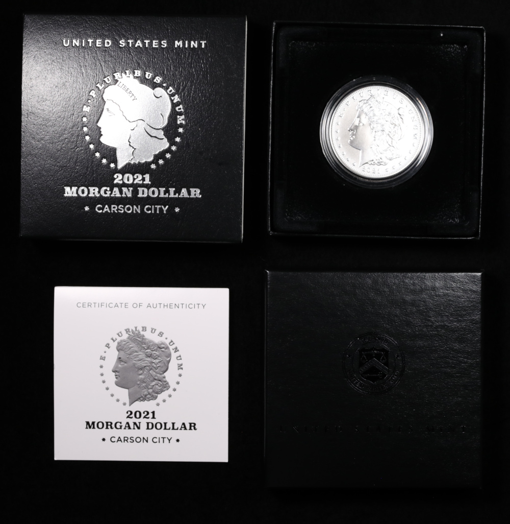 2021 Morgan and Peace Dollar Complete 6 Coin Set OGP