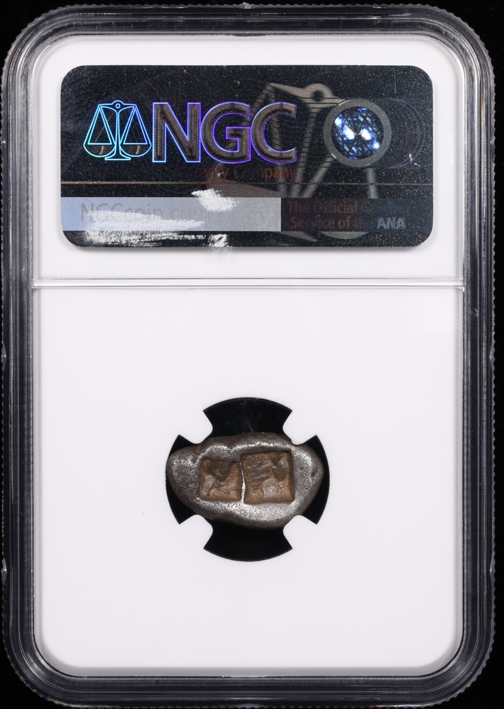 561 BC Lydia Silver Half-Stater Lion Confronting Bull NGC AU 5x4 Reverse in Holder 561 BC Lydia Silver Half-Stater Lion Confronting Bull NGC AU 5x4 Reverse in Holder
