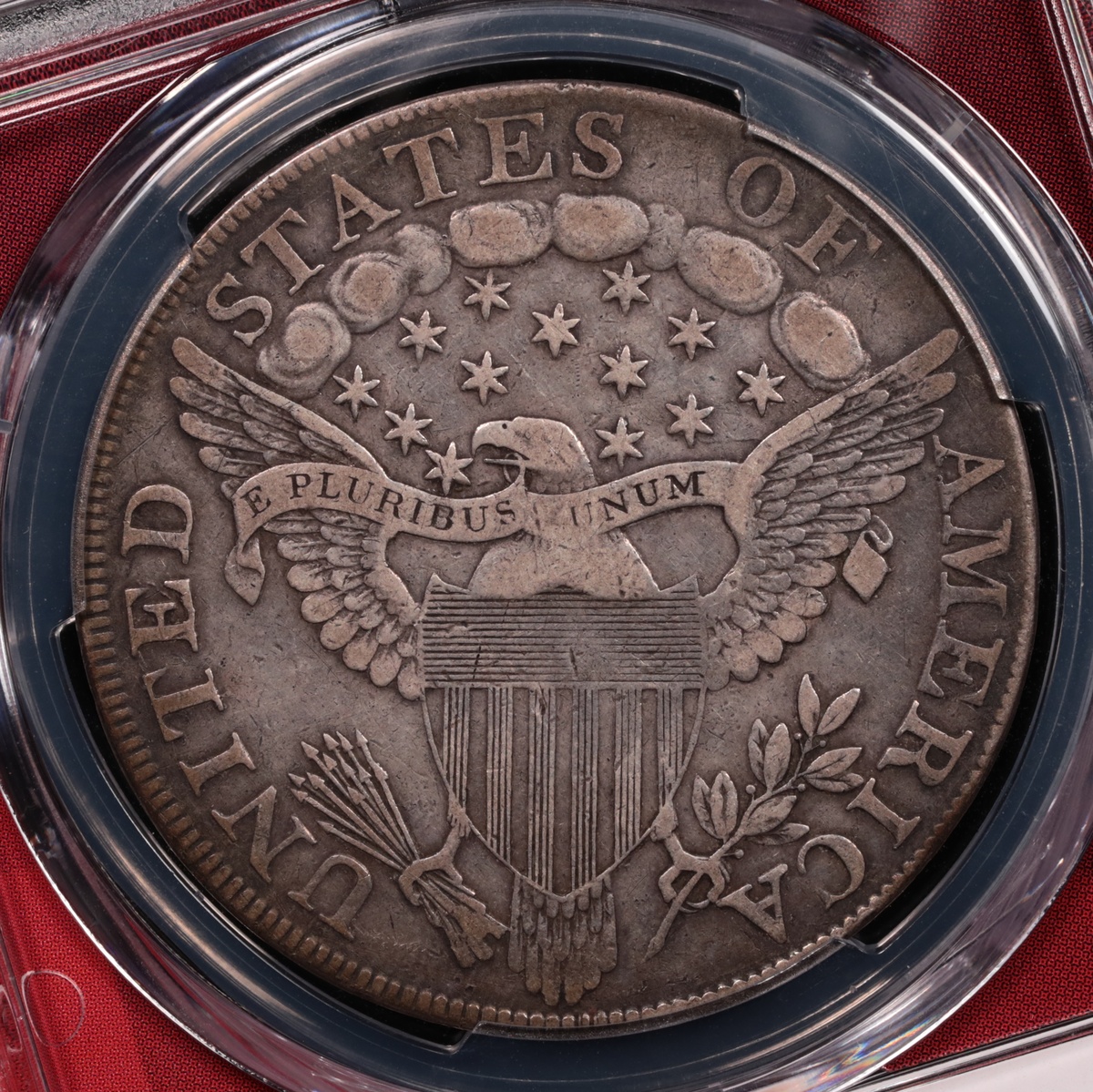 1798 Draped Bust Silver Dollar Large Eagle PCGS VF-25 Reverse 1798 Draped Bust Silver Dollar Large Eagle PCGS VF-25 Reverse