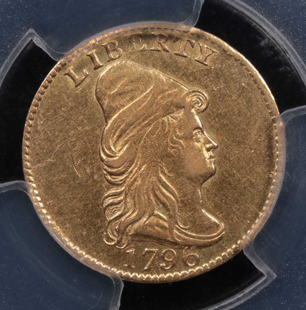 1796 $2.50 Liberty Gold No Stars PCGS AU-55 Obverse 1796 $2.50 Liberty Gold No Stars PCGS AU-55 Obverse